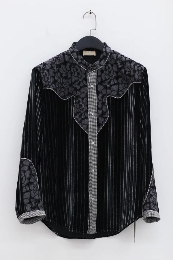 communs hollow velvet shirt SS24-C115B